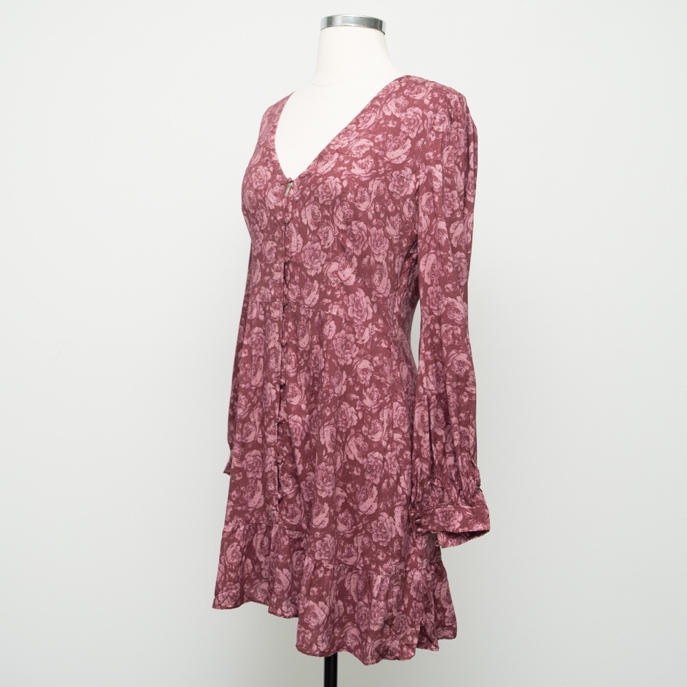 PAIGE  - Floral Button Front‎ Mini Dress - Picture 10 of 13